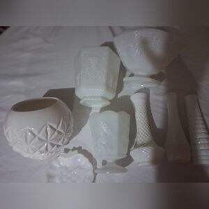 Elegant White Milk Glass Collection